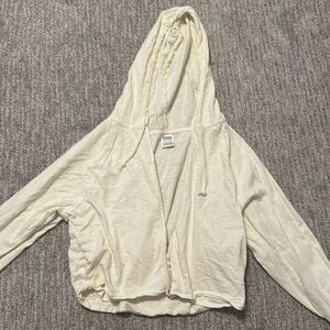 Cream Hooded Cardigan